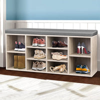 Shoe Rack Cabinet Shoe Bench Fabric Seat Pine BOA Furniture Kings Warehouse 