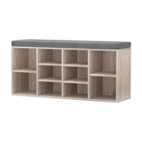 Shoe Rack Cabinet Shoe Bench Fabric Seat Pine BOA Furniture Kings Warehouse 
