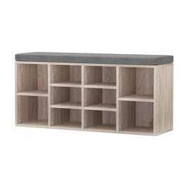 Shoe Rack Cabinet Shoe Bench Fabric Seat Pine BOA Furniture Kings Warehouse 