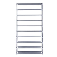 Shoe Rack Cabinet Stackable 10-Tier Grey Furniture Kings Warehouse 