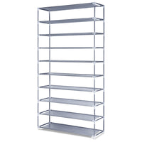 Shoe Rack Cabinet Stackable 10-Tier Grey