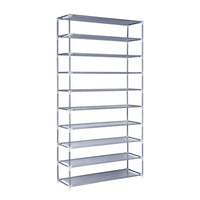 Shoe Rack Cabinet Stackable 10-Tier Grey