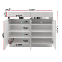 Shoe Rack Cabinet Storage Cupboard 24 Pairs - Lydia Furniture Kings Warehouse 