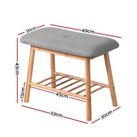 Shoe Rack Shoe Bench Fabric Seat 2 Pairs Furniture Kings Warehouse 