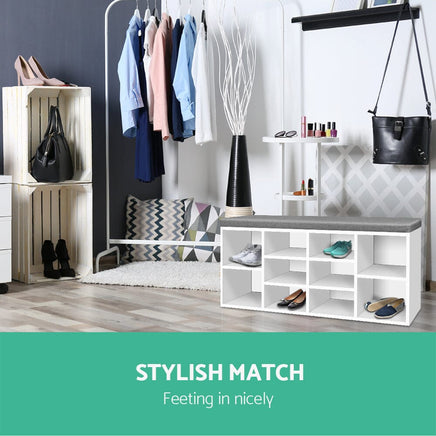 Shoe Rack Storage Cabinet Bench BOA Furniture Kings Warehouse 