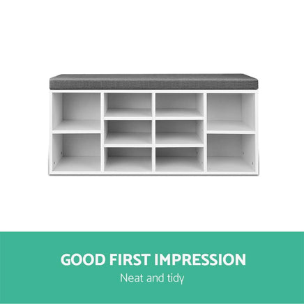 Shoe Rack Storage Cabinet Bench BOA Furniture Kings Warehouse 