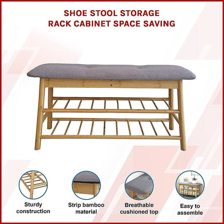 Shoe Stool Storage Rack Cabinet Multifunctional Space Saving Furniture Kings Warehouse 