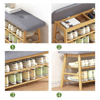 Shoe Stool Storage Rack Cabinet Multifunctional Space Saving Furniture Kings Warehouse 