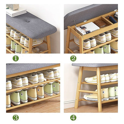 Shoe Stool Storage Rack Cabinet Multifunctional Space Saving Furniture Kings Warehouse 