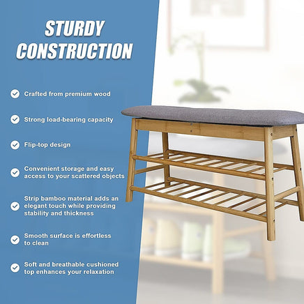 Shoe Stool Storage Rack Cabinet Multifunctional Space Saving Furniture Kings Warehouse 