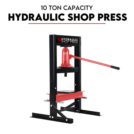 Shop Press - 10 Ton Hydraulic Standard Auto Accessories Kings Warehouse 
