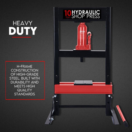 Shop Press - 10 Ton Hydraulic Standard Auto Accessories Kings Warehouse 