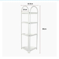 Shower Corner Shelf White Caddy Bathroom Shelves Organiser Bath Storage Rack 4 Home & Garden Kings Warehouse 