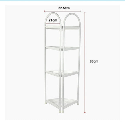 Shower Corner Shelf White Caddy Bathroom Shelves Organiser Bath Storage Rack 4 Home & Garden Kings Warehouse 