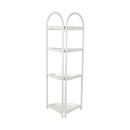 Shower Corner Shelf White Caddy Bathroom Shelves Organiser Bath Storage Rack 4 Home & Garden Kings Warehouse 