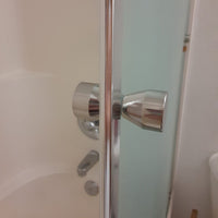 Shower Glass Door Knob Bathroom Round Back-to-Back Handle Pull 304 Brushed Nickel Kings Warehouse 
