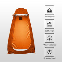 Shower Tent with 2 Window (Orange) Kings Warehouse 