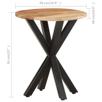 Side Table 48x48x56 cm Solid Acacia Wood Kings Warehouse 