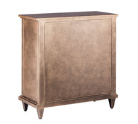 Sideboard Buffet Cabinet Storage with Mirrored Glass Doors in French Brass Finish Furniture Kings Warehouse 