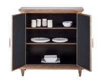 Sideboard Buffet Cabinet Storage with Mirrored Glass Doors in French Brass Finish Furniture Kings Warehouse 