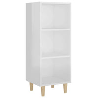 Sideboard High Gloss White 34.5x32.5x90 cm Engineered Wood living room Kings Warehouse 