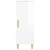 Sideboard High Gloss White 34.5x34x90 cm Engineered Wood living room Kings Warehouse 