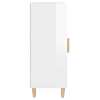 Sideboard High Gloss White 34.5x34x90 cm Engineered Wood living room Kings Warehouse 