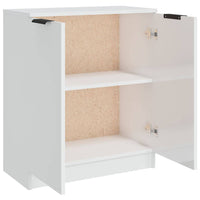 Sideboard High Gloss White 60x30x70 cm Engineered Wood Kings Warehouse 