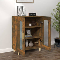 Sideboard Smoked Oak 69.5x34x90 cm Engineered Wood living room Kings Warehouse 