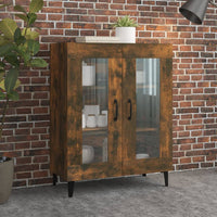 Sideboard Smoked Oak 69.5x34x90 cm Engineered Wood living room Kings Warehouse 