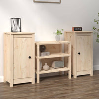 Sideboards 2 pcs 40x35x80 cm Solid Wood Pine living room Kings Warehouse 