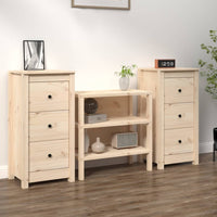 Sideboards 2 pcs 40x35x80 cm Solid Wood Pine living room Kings Warehouse 