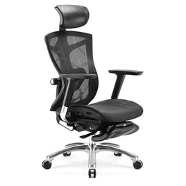Sihoo Ergonomic Office Chair V1 4D Adjustable High-Back Breathable With Footrest And Lumbar Support Black Furniture Kings Warehouse 