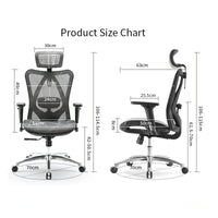 Sihoo M57 Ergonomic Office Chair, Computer Chair Desk Chair High Back Chair Breathable,3D Armrest and Lumbar Support Black with Footrest Furniture Kings Warehouse 