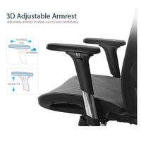 Sihoo M57 Ergonomic Office Chair, Computer Chair Desk Chair High Back Chair Breathable,3D Armrest and Lumbar Support Black without Foodrest Furniture Kings Warehouse 