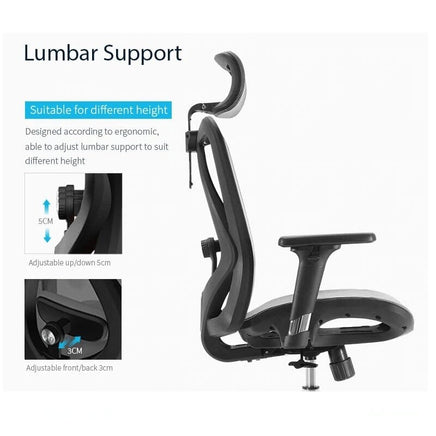 Sihoo M57 Ergonomic Office Chair, Computer Chair Desk Chair High Back Chair Breathable,3D Armrest and Lumbar Support Grey without Footrest Furniture Kings Warehouse 