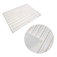 Silver Gold Stripes Cotton Metallic Print Table Runner 33 x 180 cm Home & Garden Kings Warehouse 