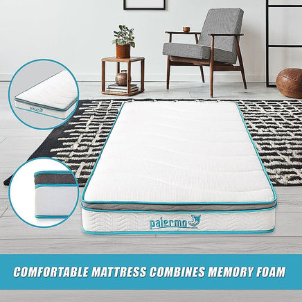 Single 20cm Hybrid Mattress – Memory Foam and Innerspring Support Furniture Kings Warehouse 