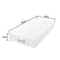 Single 25cm Gel Memory Foam Mattress – Dual-Layered Comfort with CertiPUR-US Certified Foam Furniture Kings Warehouse 