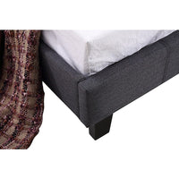 Single Linen Fabric Bed Frame Grey Furniture Kings Warehouse 