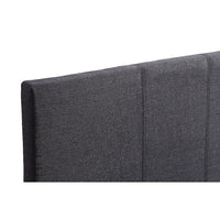 Single Linen Fabric Bed Frame Grey Furniture Kings Warehouse 