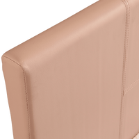 Single PU Leather Bed Frame Pink Furniture Kings Warehouse 