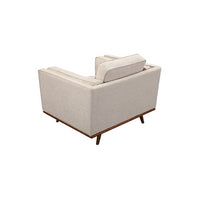 Single Seater Armchair Sofa Modern Lounge Accent Chair in Beige Fabric with Wooden Frame Furniture Kings Warehouse 