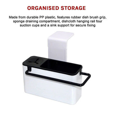 Sink Aid Self Draining Caddy Kitchen Sponges Brush Soap Home & Garden Kings Warehouse 