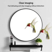 Slim Design 50CM Black Bathroom, Living Room, Hallway Mirror Round Mirror Wall Decor Metal Frame Kings Warehouse 
