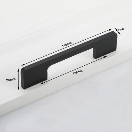 Slim Design Kitchen Cabinet Handles Drawer Bar Handle Pull Black 128MM Kings Warehouse 