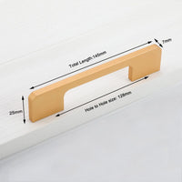 Slim Design Kitchen Cabinet Handles Drawer Bar Handle Pull Gold 128MM Kings Warehouse 