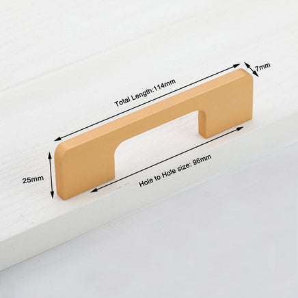 Slim Design Kitchen Cabinet Handles Drawer Bar Handle Pull Gold 96MM Kings Warehouse 