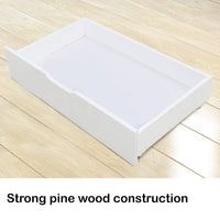 Slumber 2x Under Bed Storage Drawers White Pine Wooden Wheels Kings Warehouse 