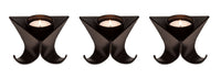Small Decorative Black Metal Tea Light Candle Holders in Set of 3 Home & Garden Kings Warehouse 